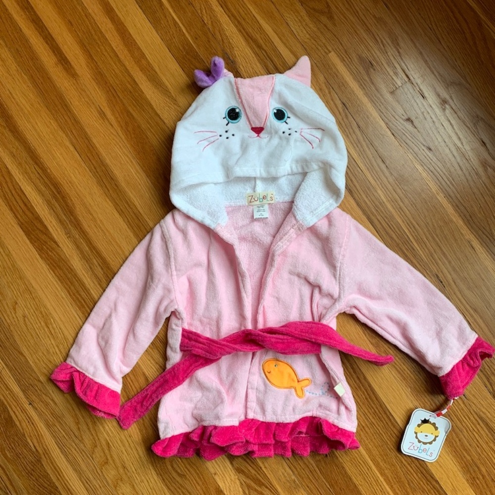 New with Tags- Toddler Girls Kitty Cat Bath Robe